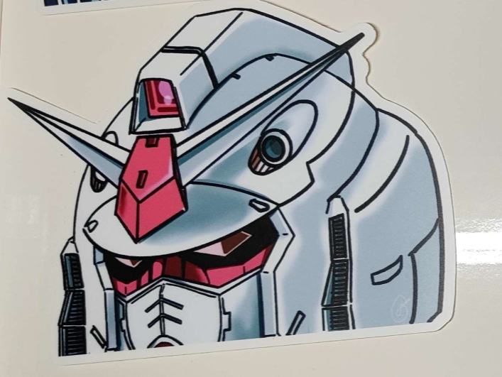 Mobile Suit Gundam - RX-78-2 Window Peeker - Matte Vinyl Sticker