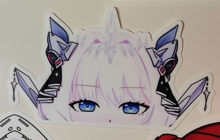 Goddess of Victory Nikke - Crown Window Peeker - Matte Vinyl Sticker